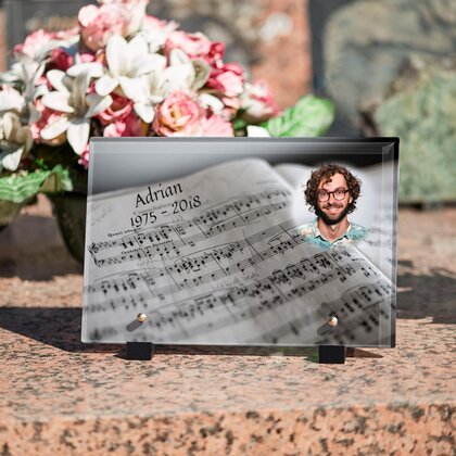 Plaque funéraire partition-de-musique 11 Plaquedeces.fr
