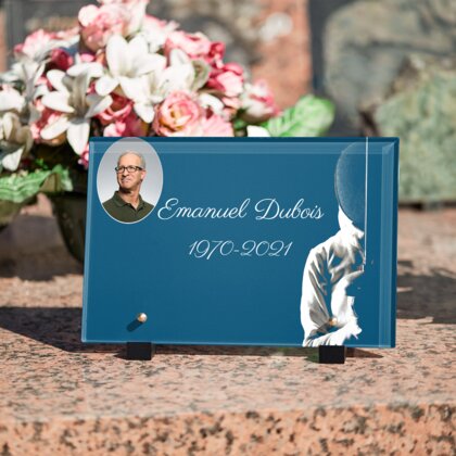 Plaque funéraire escrimeur 9 Plaquedeces.fr
