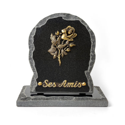 Plaque funéraire classique-pieds 14 Plaquedeces.fr
