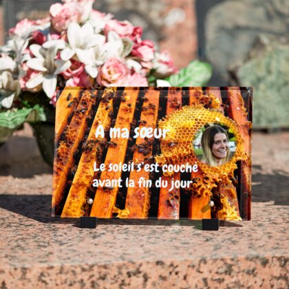 Plaque funéraire ruche-ouverte 4 Plaquedeces.fr
