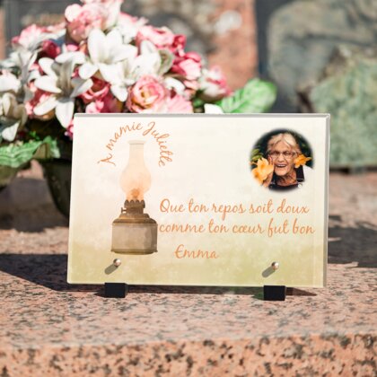 Plaque funéraire plaque-funeraire-lanterne 24 Plaquedeces.fr
