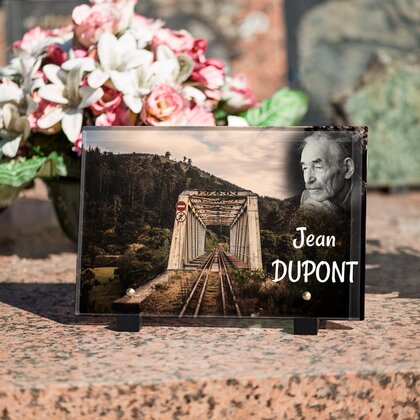Plaque funéraire rail-de-train 2 Plaquedeces.fr

