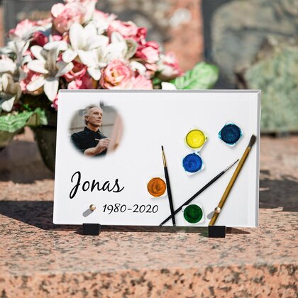 Plaque funéraire peintre 1 Plaquedeces.fr
