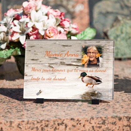 Plaque funéraire plaque-funeraire-canard 16 Plaquedeces.fr
