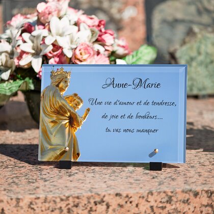 Plaque funéraire vierge-de-la-garde 27 Plaquedeces.fr

