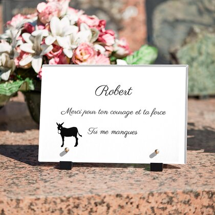 Plaque funéraire ane-catalan 25 Plaquedeces.fr
