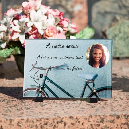 Plaque funéraire bicyclette-retro 10 Plaquedeces.fr
