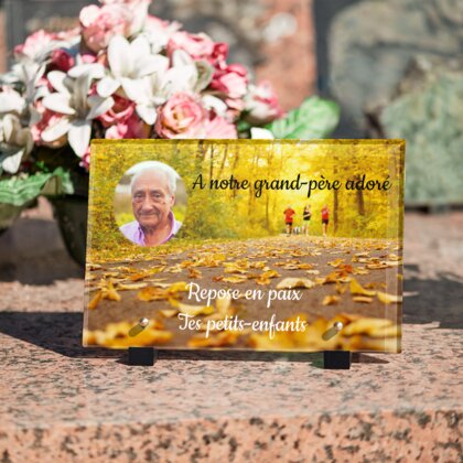 Plaque funéraire course-a-pied-en-automne 24 Plaquedeces.fr
