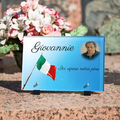 Plaque funéraire drapeau-italien 20 Plaquedeces.fr
