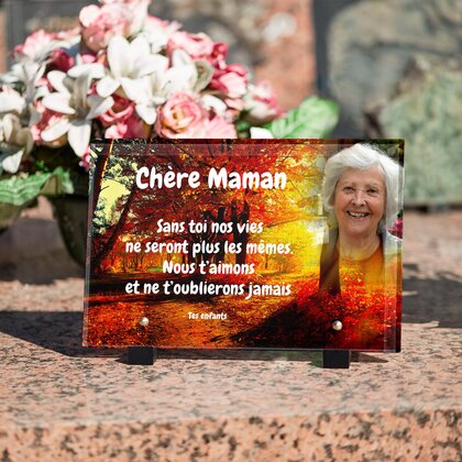 Plaque funéraire arbres-couche-de-soleil 28 Plaquedeces.fr
