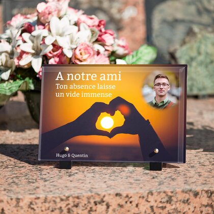 Plaque funéraire coucher-de-soleil 26 Plaquedeces.fr
