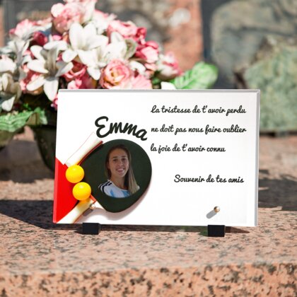 Plaque funéraire raquettes-de-ping-pong 8 Plaquedeces.fr

