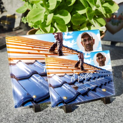 Plaque funéraire couvreur-sur-toitures 25 Plaquedeces.fr
