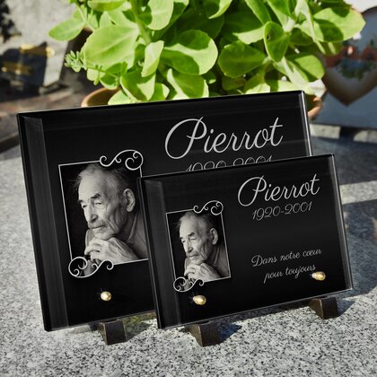 Plaque funéraire cadre-orne 8 Plaquedeces.fr
