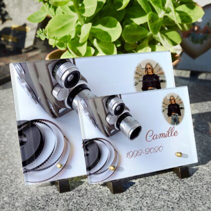 Plaque funéraire camera-vintage 13 Plaquedeces.fr
