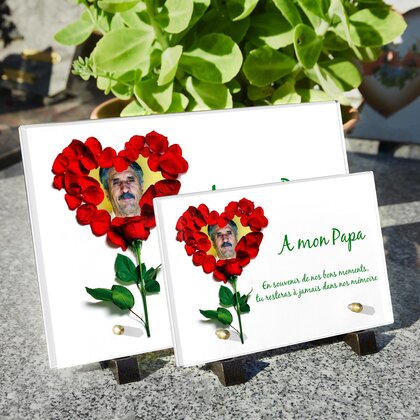 Plaque funéraire roses-en-coeur 7 Plaquedeces.fr
