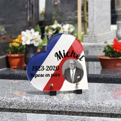 Plaque funéraire ancien-combatant-forme-coeur 16 Plaquedeces.fr
