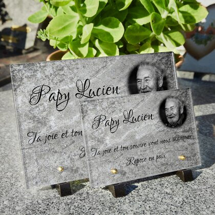 Plaque funéraire pierre-grise 9 Plaquedeces.fr
