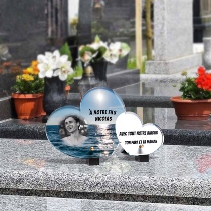 Plaque funéraire horizon-ocean-forme-double-coeur 17 Plaquedeces.fr
