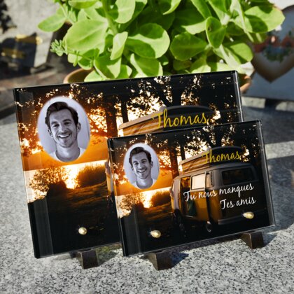 Plaque funéraire caravane 30 Plaquedeces.fr
