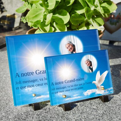 Plaque funéraire colombe 13 Plaquedeces.fr
