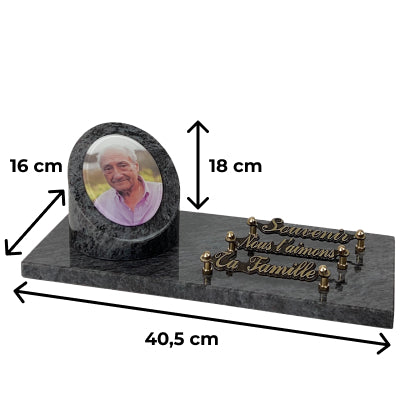 Plaque funéraire medaillon-sur-presentoir 7 Plaquedeces.fr
