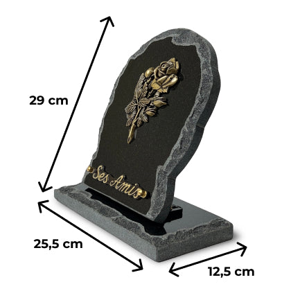 Plaque funéraire classique-pieds 9 Plaquedeces.fr

