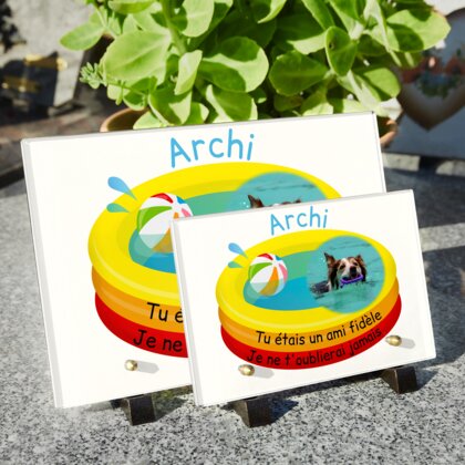 Plaque funéraire piscine-gonflable-pour-chiens 8 Plaquedeces.fr
