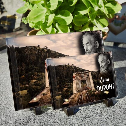 Plaque funéraire rail-de-train 17 Plaquedeces.fr
