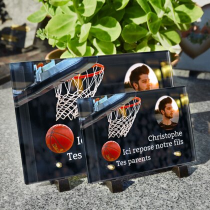 Plaque funéraire basketball 5 Plaquedeces.fr
