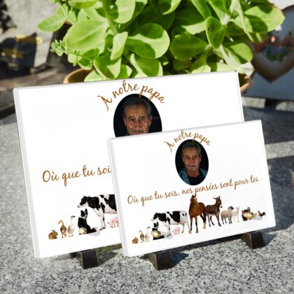 Plaque funéraire animaux-de-ferme 18 Plaquedeces.fr
