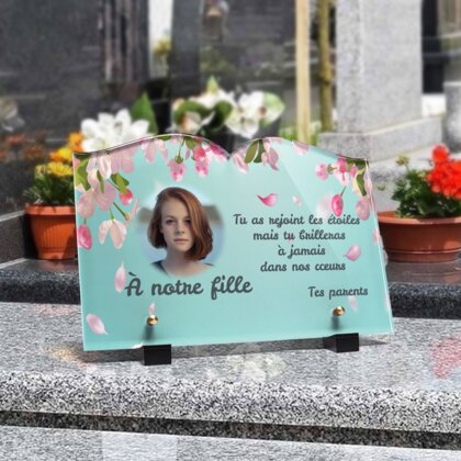 Plaque funéraire arbre-fleuri-forme-livre 8 Plaquedeces.fr
