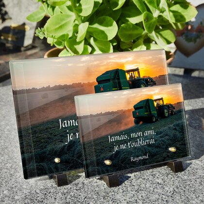 Plaque funéraire agriculteur 22 Plaquedeces.fr
