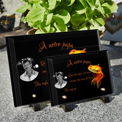 Plaque funéraire poisson-dore 7 Plaquedeces.fr
