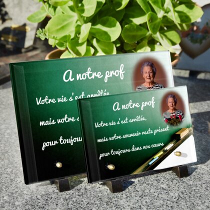 Plaque funéraire tableau-scolaire-vert 10 Plaquedeces.fr
