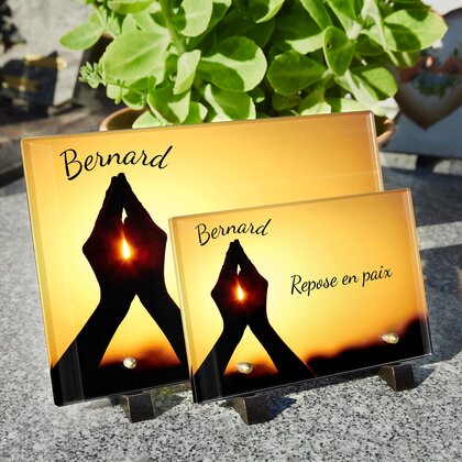Plaque funéraire priere-au-ciel 18 Plaquedeces.fr
