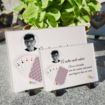 Plaque funéraire cartes-a-jouer 23 Plaquedeces.fr
