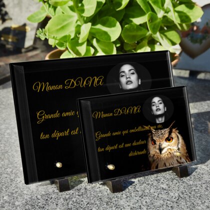 Plaque funéraire plaque-funeraire-hibou 5 Plaquedeces.fr
