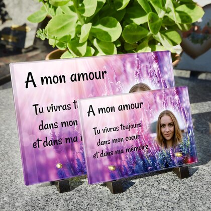Plaque funéraire lavande-au-soleil 18 Plaquedeces.fr
