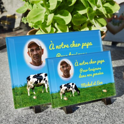 Plaque funéraire plaque-funeraire-vache 21 Plaquedeces.fr
