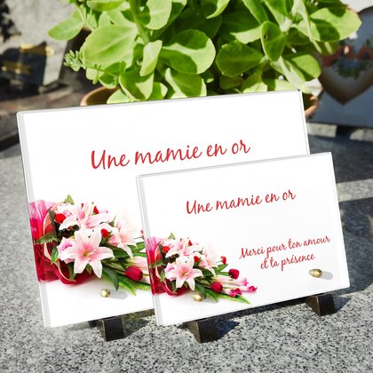 Plaque funéraire bouquet-garni 26 Plaquedeces.fr
