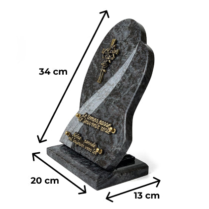 Plaque funéraire vague-eleguante-sur-socle 9 Plaquedeces.fr
