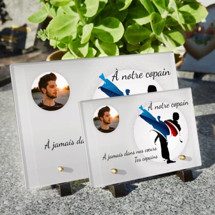 Plaque funéraire arts-martiaux 22 Plaquedeces.fr
