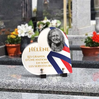 Plaque funéraire bandeau-bleu-blanc-rouge-forme-coeur 5 Plaquedeces.fr
