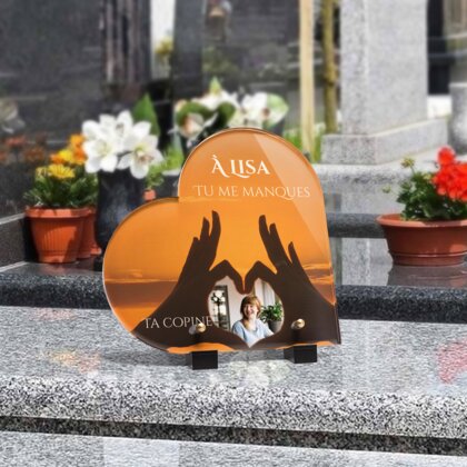 Plaque funéraire coucher-de-soleil-forme-coeur 10 Plaquedeces.fr
