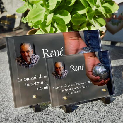 Plaque funéraire boule-de-petanque 24 Plaquedeces.fr
