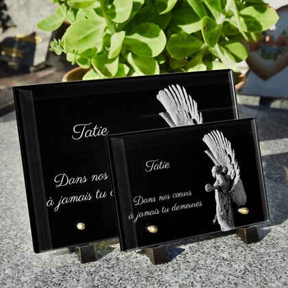 Plaque funéraire ange 21 Plaquedeces.fr
