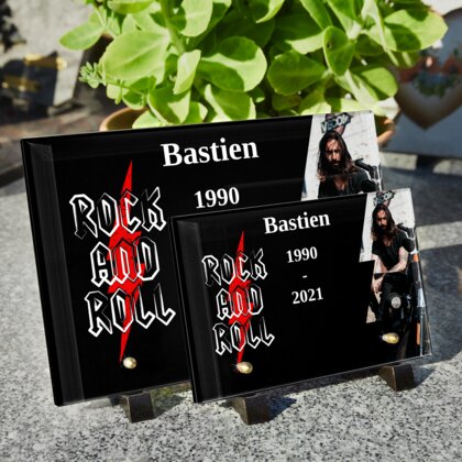 Plaque funéraire rock-eclair 7 Plaquedeces.fr
