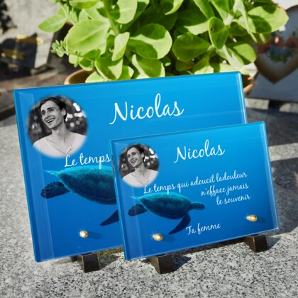 Plaque funéraire plaque-funeraire-tortue-de-mer 13 Plaquedeces.fr
