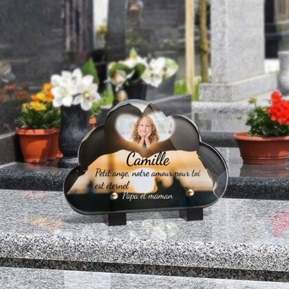 Plaque funéraire coucher-de-soleil-forme-nuage 13 Plaquedeces.fr
